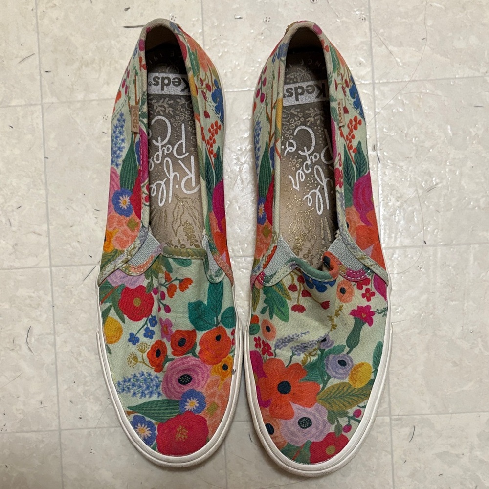 Keds x Rifle Paper Co Slip-On Floral Canvas Sneakers